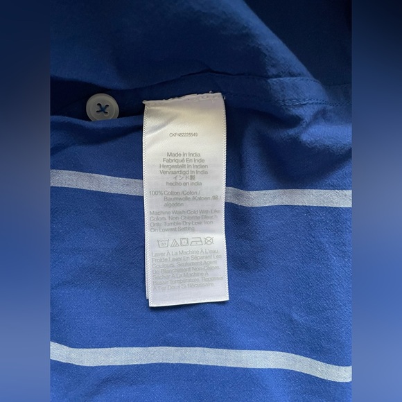 New Madewell Oversized Boxy Button Up Shirt in Signature Poplin Blue Small - Picture 13 of 15